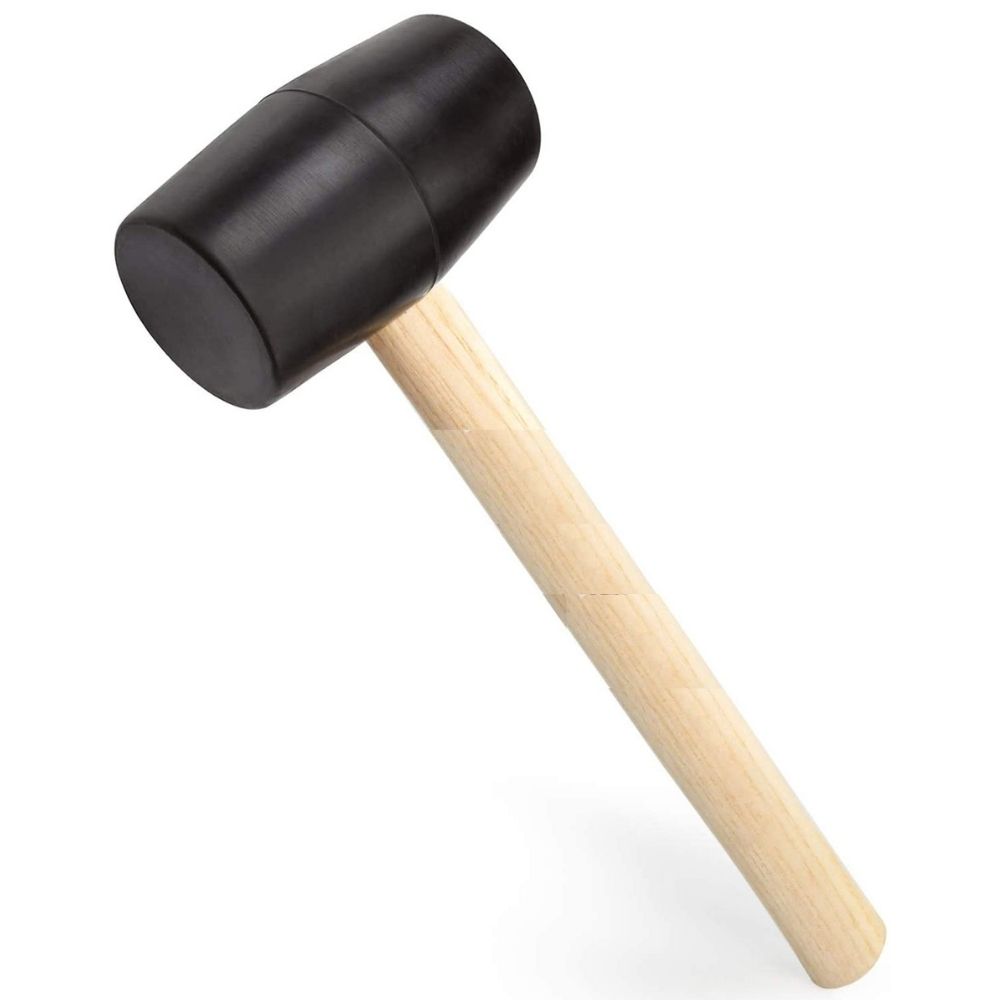 Rubber Mallet With Wood Handle
